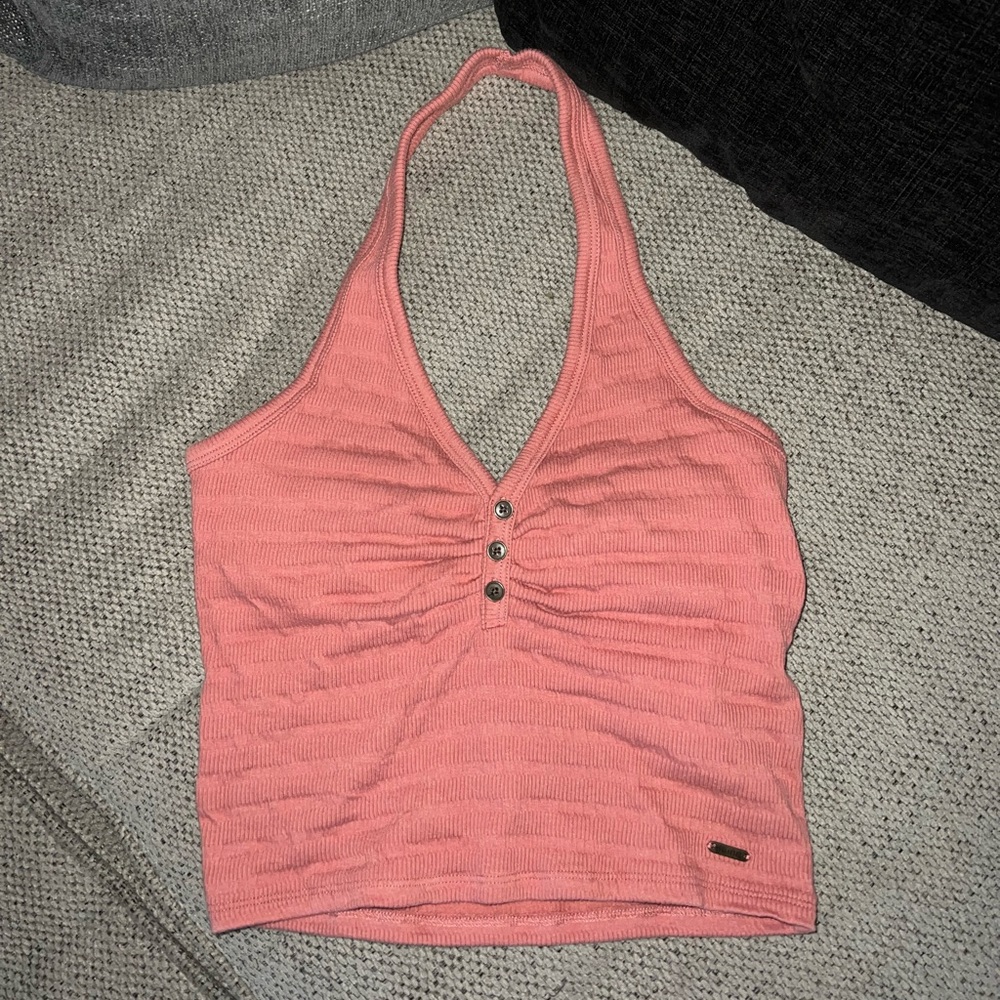 Hollister pink halter top
